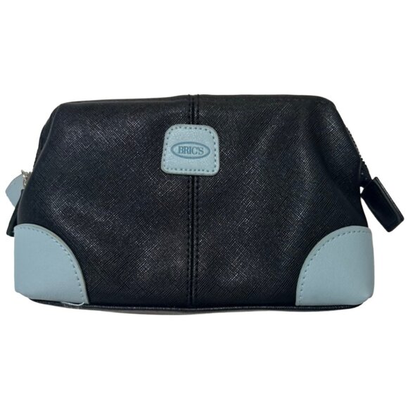 BRICS Handbags - BRICS Qatar Airways Travel Cosmetic Pouch Brown Blue